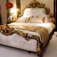 0063 European style bedroom furniture set antique furniture bed crown