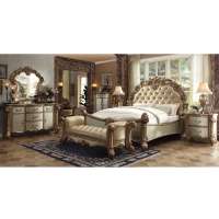 luxury leather bed for European style bed room furniture